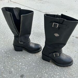 Harley-Davidson Black Leather Riding Boots
